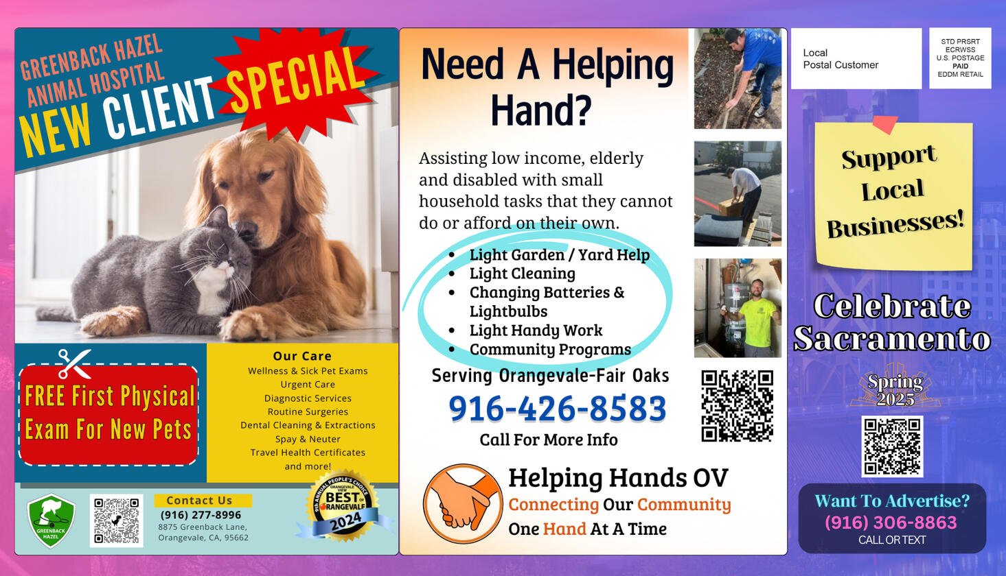 Featuring Greenback Hazel Animal Hospital and Helping Hands of Orangevale-Fair Oaks